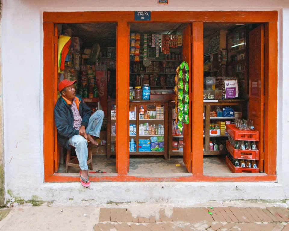 Kệ hàng trước cửa